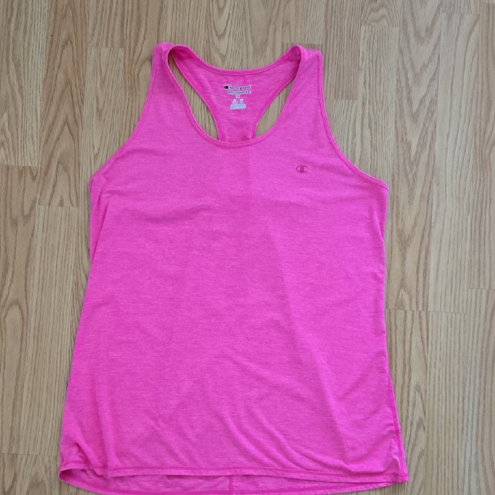 Champion Pink Fitted Sleeveless Tank Top